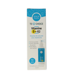 TS Choice Vitaminespray vitamine D3 + K2 25 Milliliter
