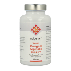 Epigenar Vegan omega-3 algenolie 60 Vegetarische capsules
