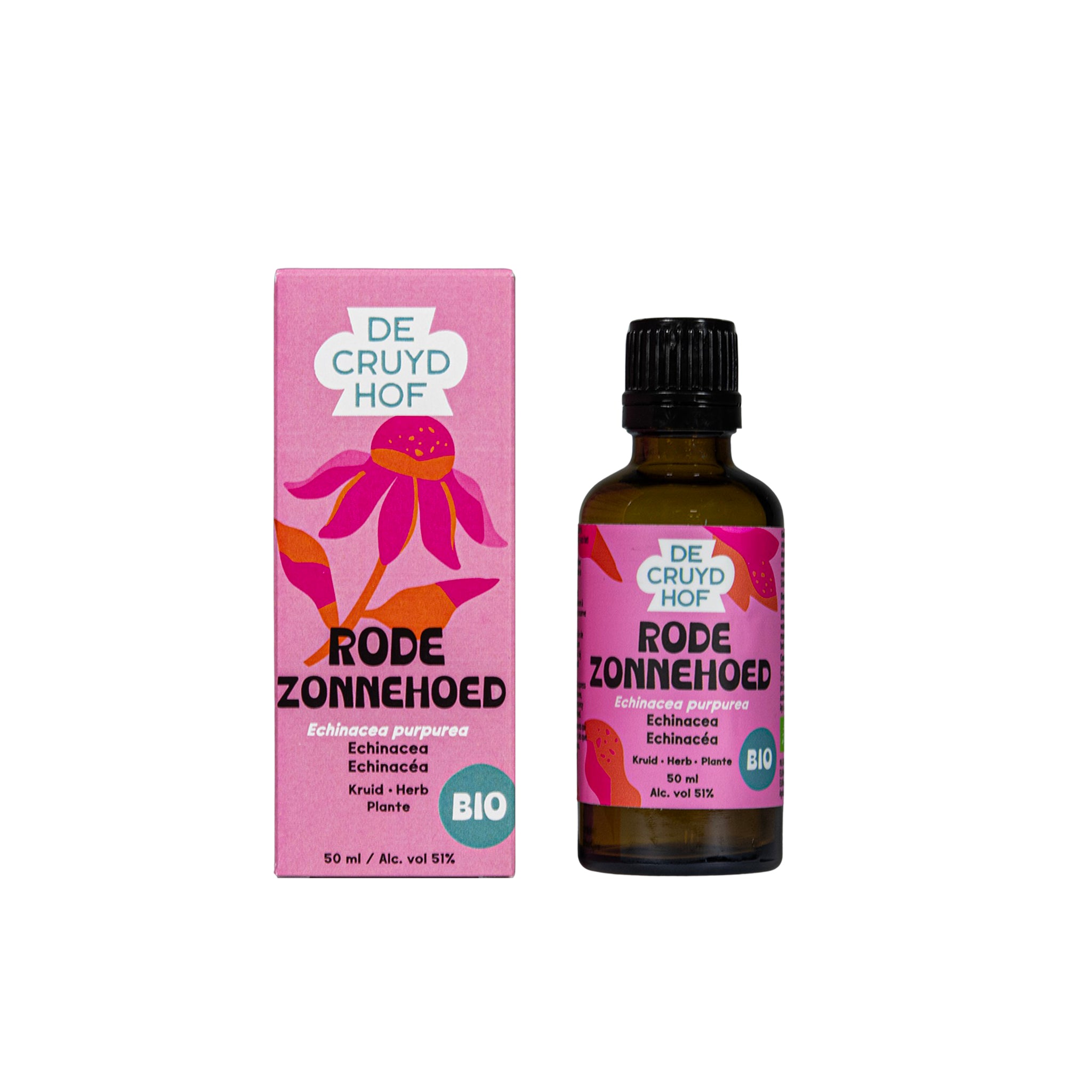Cruydhof Echinacea purpurea hrb/rode zonnehoed kruid bio 50.00 Milliliter