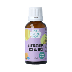 De Cruydhof De Cruydhof Vitamine D3 & K2, 25 ml 25.00 Milliliter