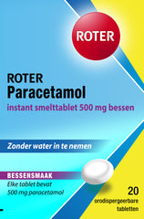 Roter Paracetamol 500mg smelttablet bessen smaak 20 Tabletten