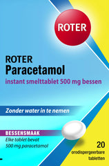Roter Paracetamol 500mg smelttablet bessen smaak 20 Tabletten