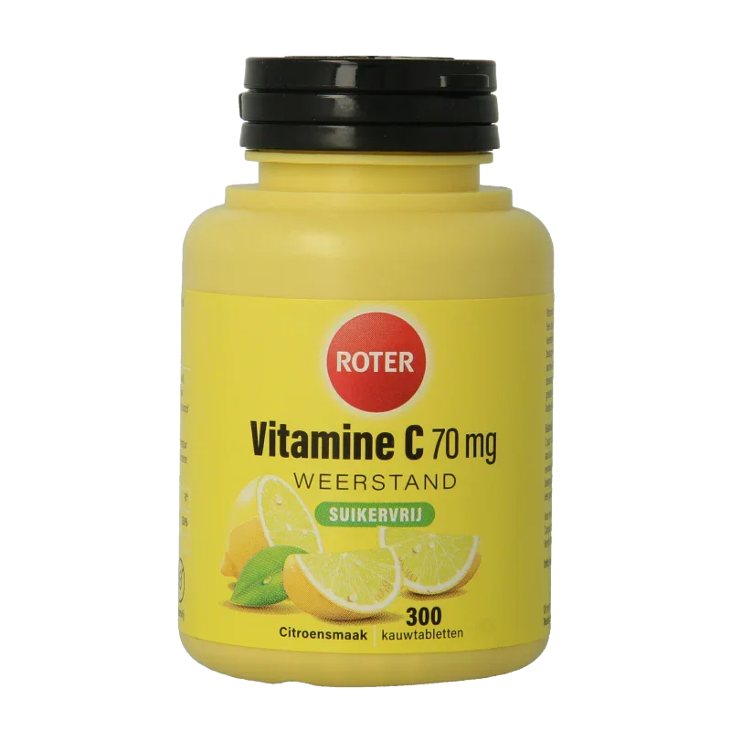 Roter Vitamine C 70 mg suikervrij 300 Kauwtabletten