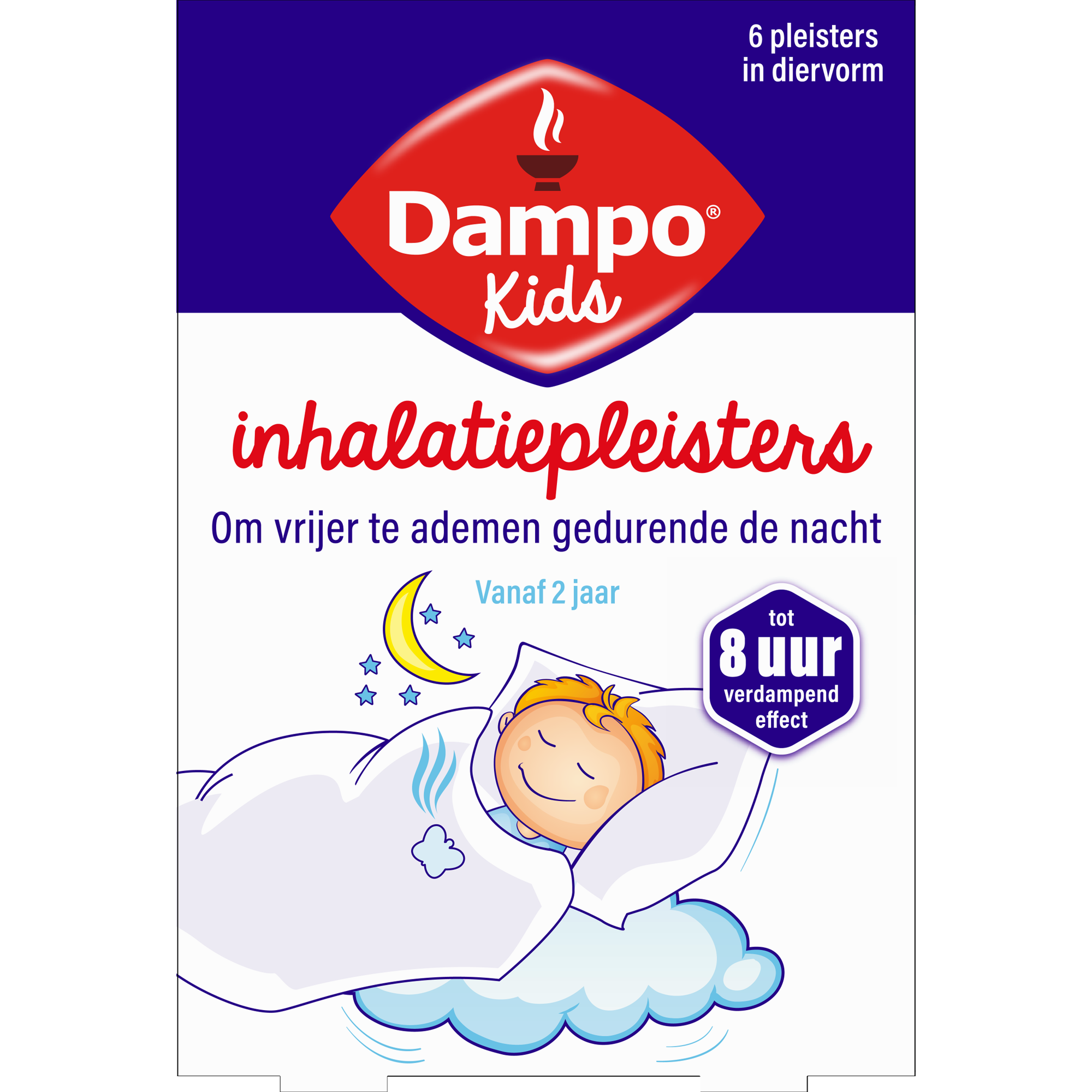 Dampo Kids inhalatiepleister diervormig 6 Stuks