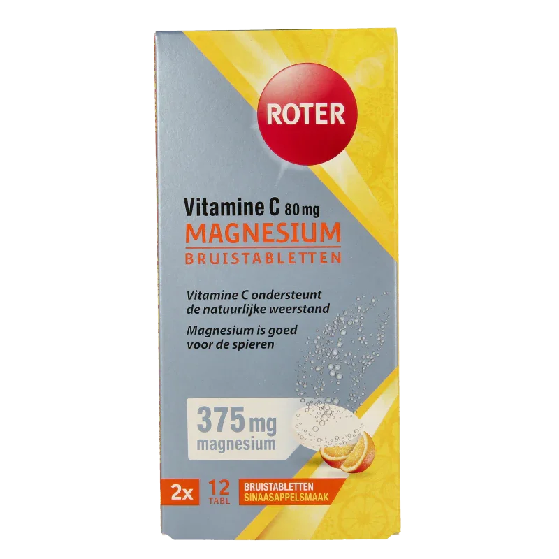 Roter Bruistabletten vit C + magnesium duopack 24 Bruistabletten