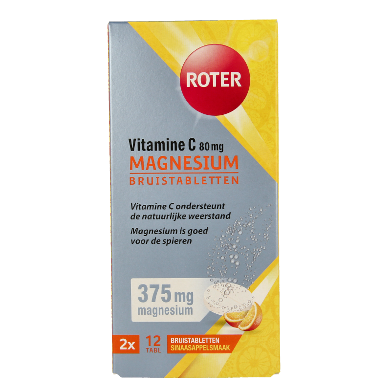 Roter Bruistabletten vit C + magnesium duopack 24 Bruistabletten