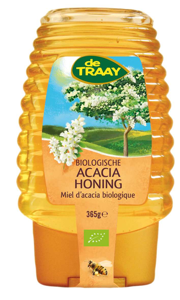 de Traay Acaciahoning knijpfles bio 365.00 Gram