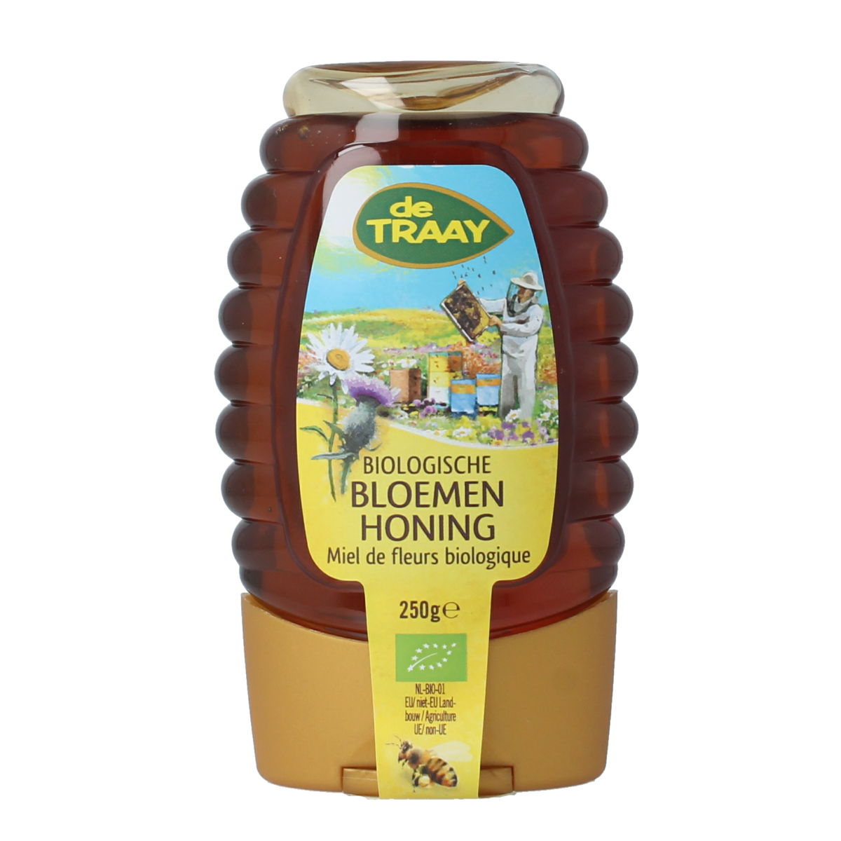 de Traay Bloemenhoning knijpfles bio 250.00 Gram