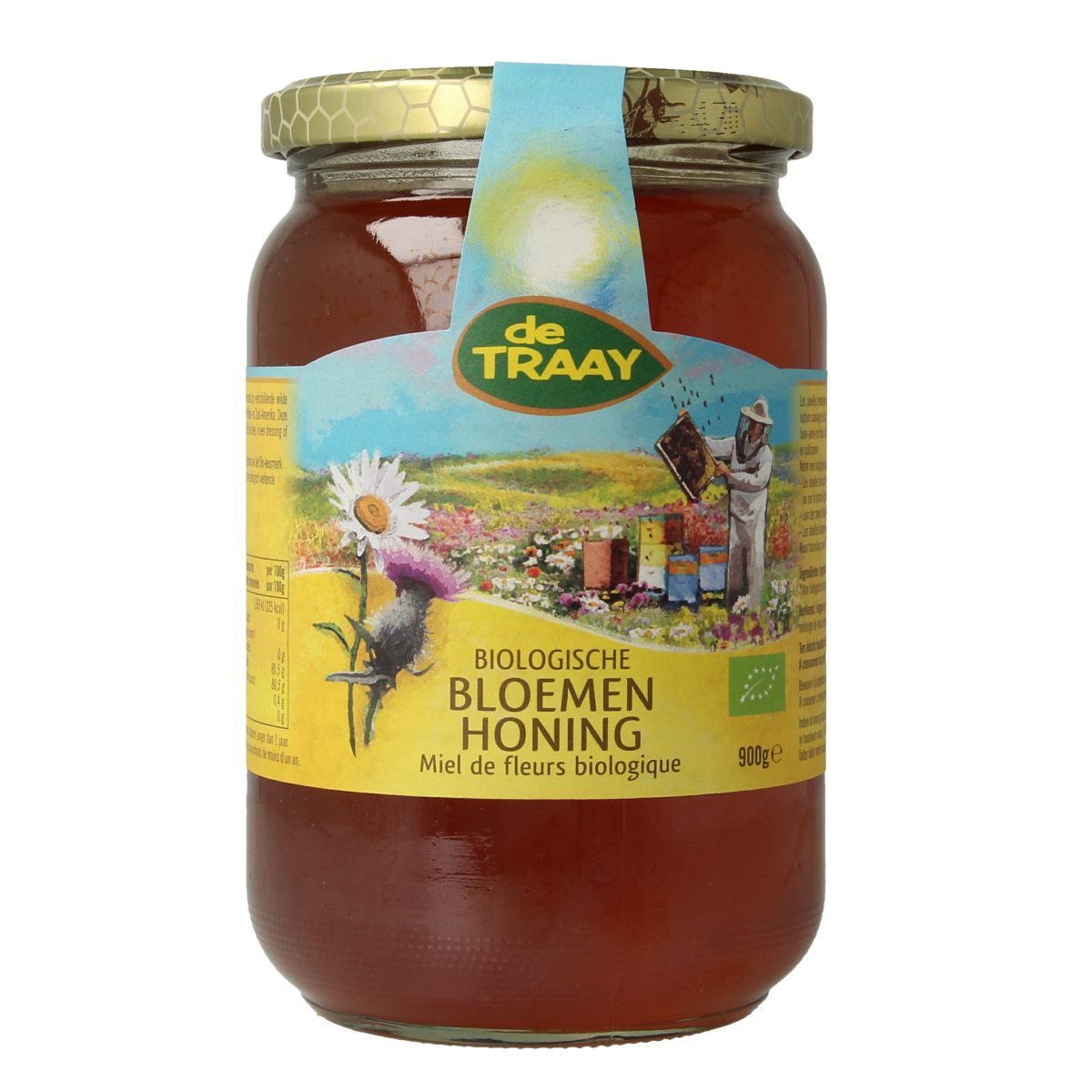 de Traay Bloemenhoning vloeibaar bio 900.00 Gram