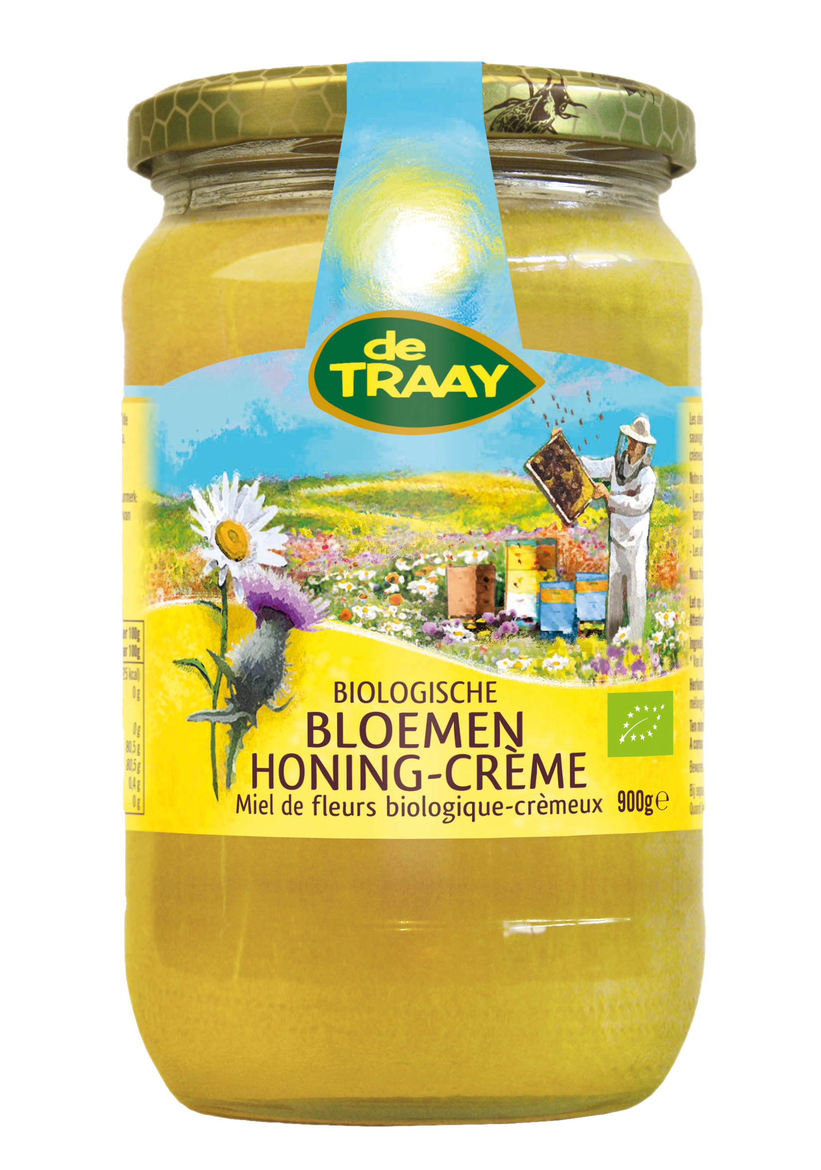 de Traay Bloemenhoning creme bio 900.00 Gram