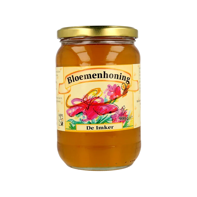 De Imker Bloemenhoning vloeibaar 900 Gram