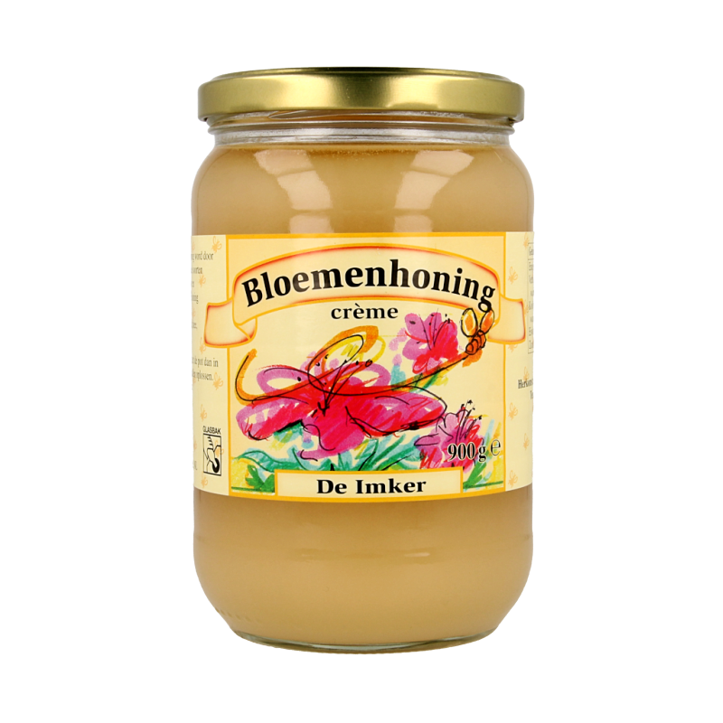 De Imker Bloemenhoning creme 900 Gram