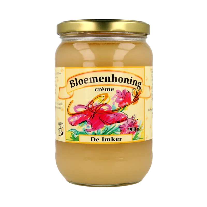 De Imker Bloemenhoning creme 900 Gram