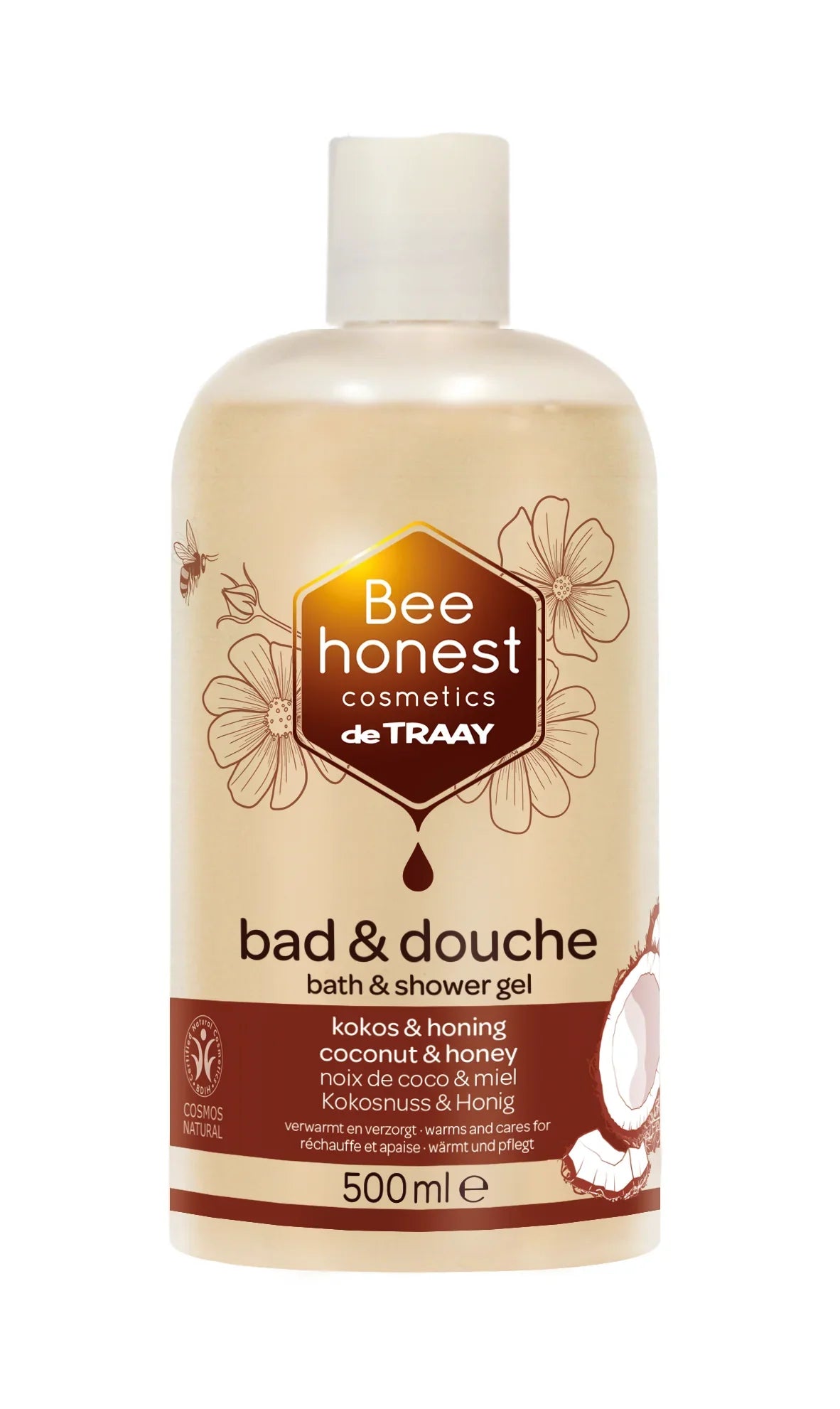 Traay Bee Honest Bad / douche kokos / honing 500 Milliliter