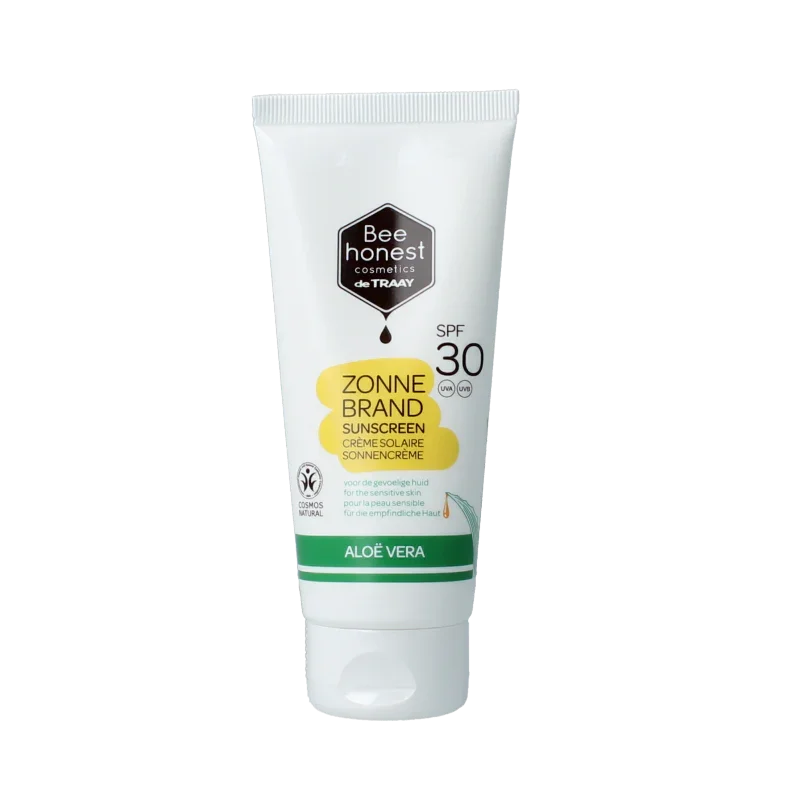 Traay Bee Honest Zonnebrand aloe & honing SPF30 100 Milliliter