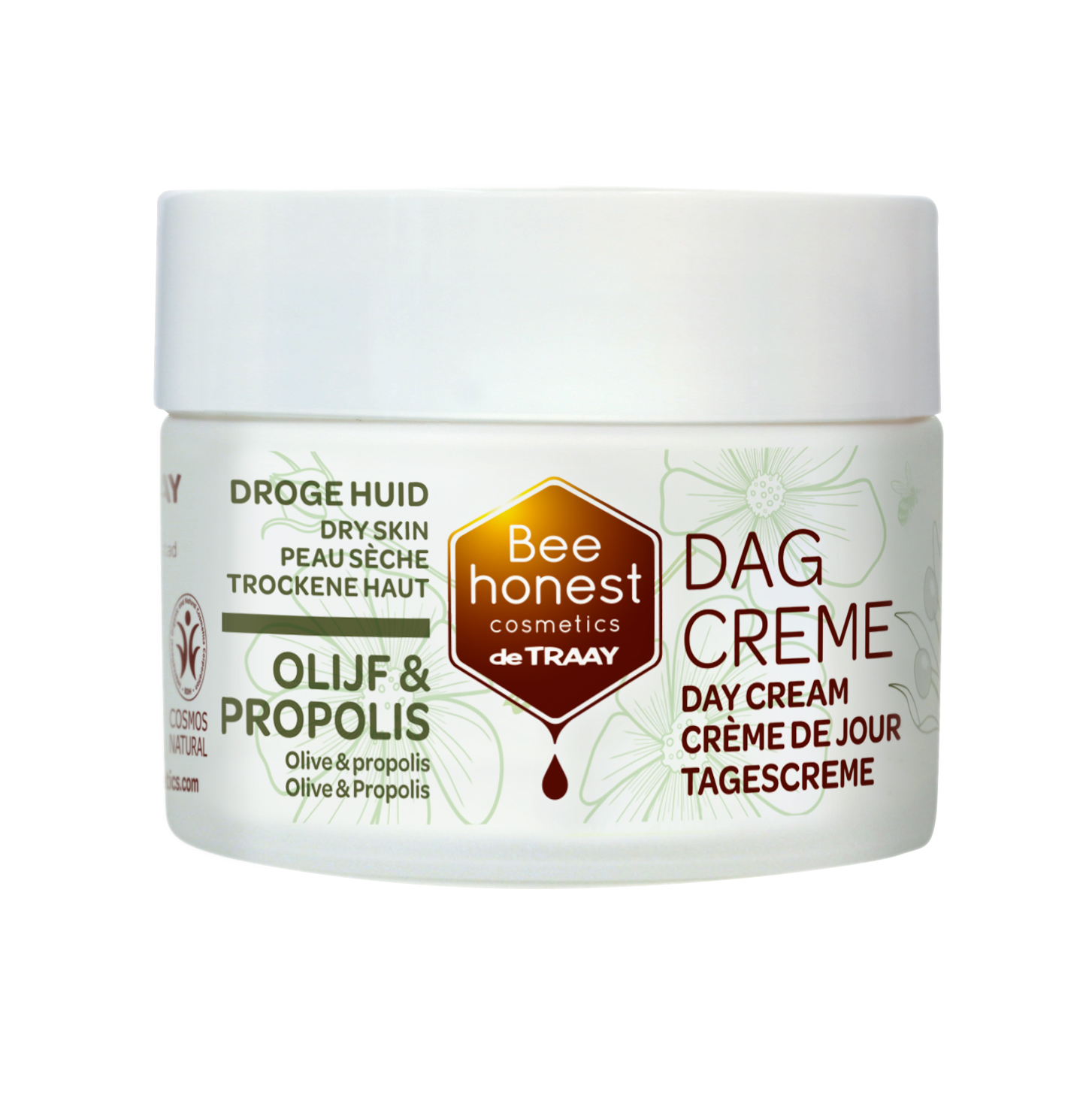 Traay Bee Honest Dagcreme olijf propolis 50.00 Milliliter
