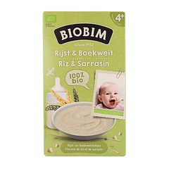 Biobim Baby rijst & boekweit 4 maanden bio 200 Gram