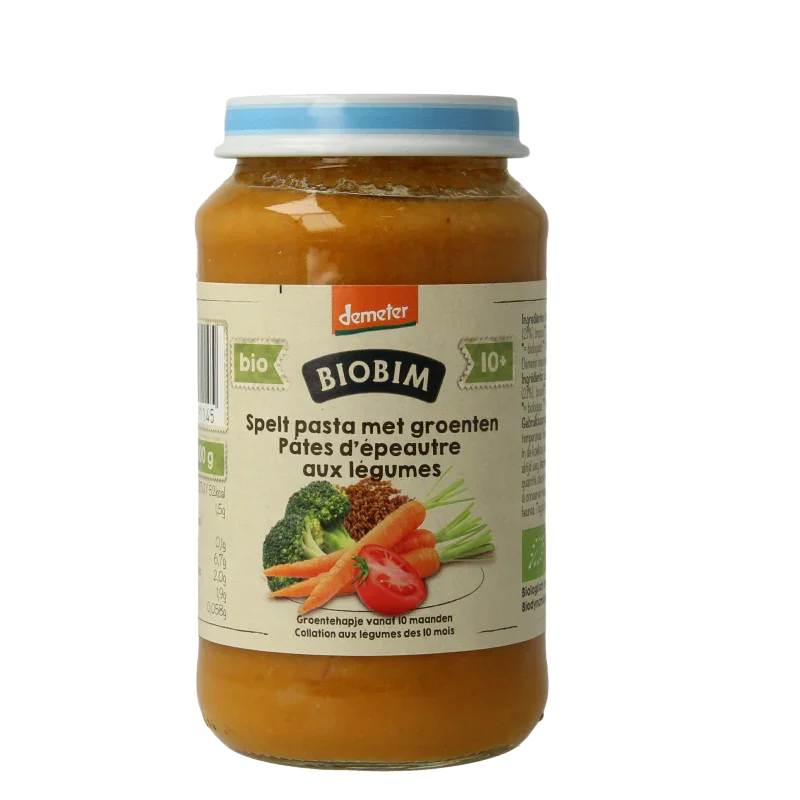 Biobim Speltpasta groente 10+ maanden demeter bio 220 Gram