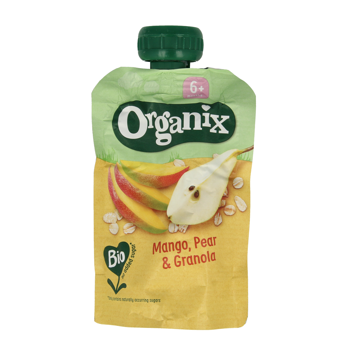 Organix Knijpfruit mango, peer & granola 6+ mnd bio 100.00 Gram