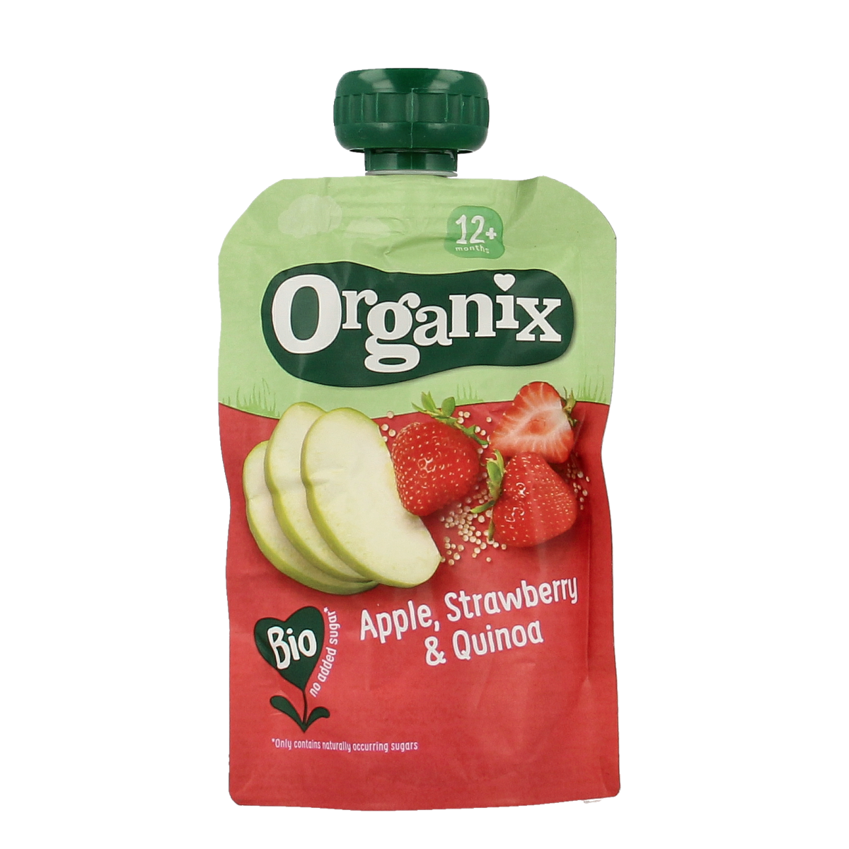 Organix Knijpfruit appel, aardbei & quinoa 12 maanden bio 100.00 Gram