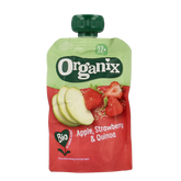 Organix Knijpfruit appel, aardbei & quinoa 12 maanden bio 100 Gram