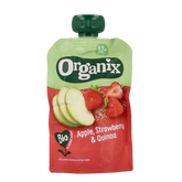 Organix Knijpfruit appel, aardbei & quinoa 12 maanden bio 100 Gram
