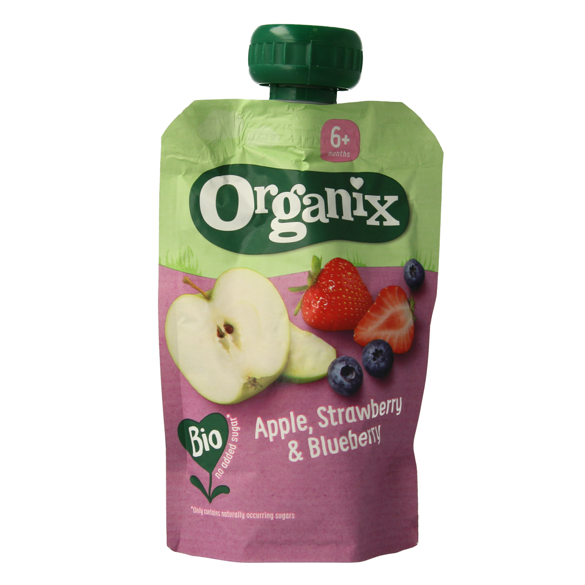 Organix Knijpfruit appel, aardbei en bosbessen 6+M bio 100.00 Gram