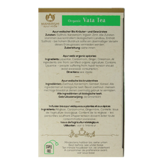 Maharishi Ayurv Vata theezakjes bio 15.00 Zakjes