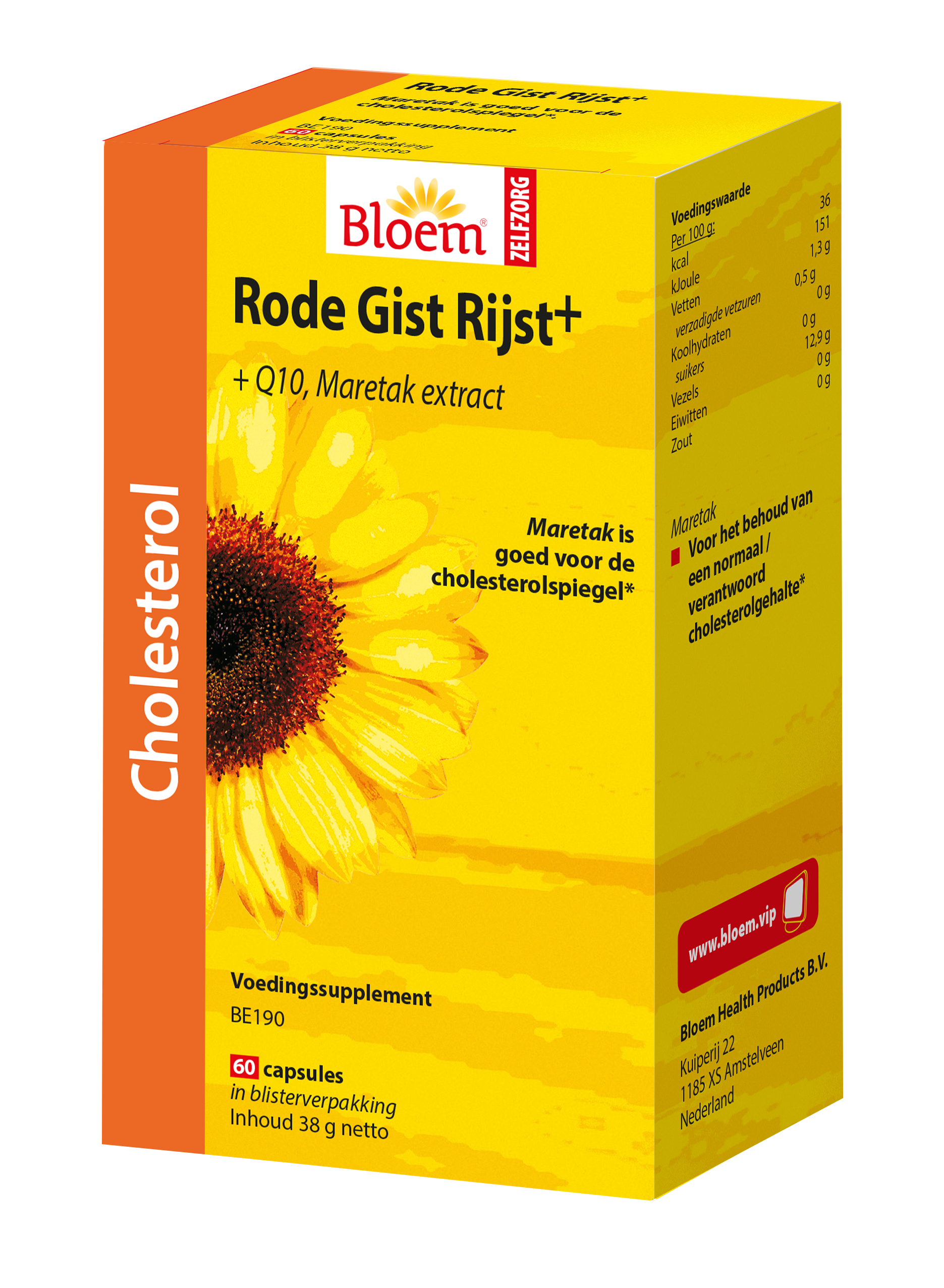 Bloem Rode gist rijst + 60.00 Capsules