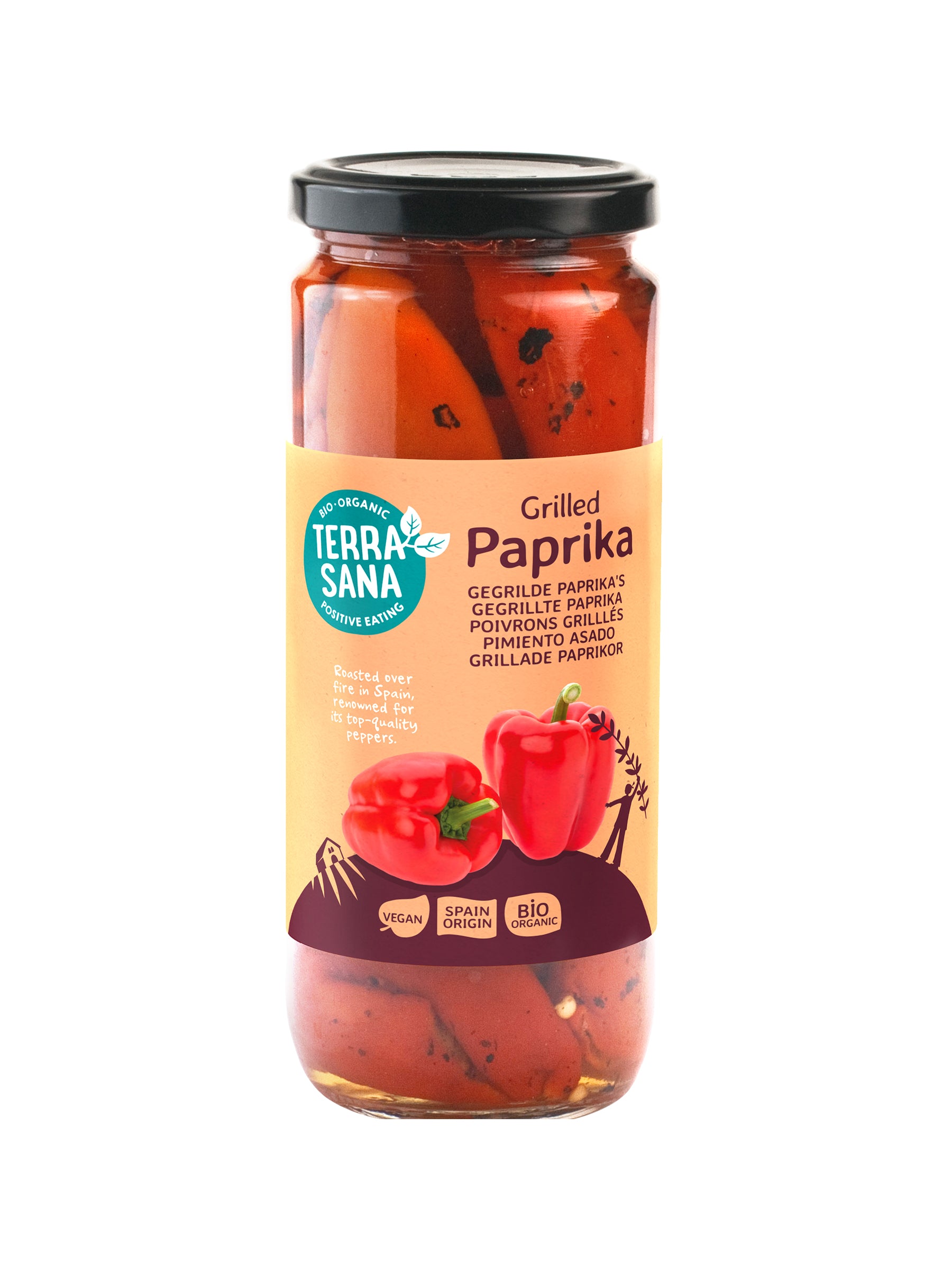 TerraSana Gegrilde paprika eko bio 450 Gram