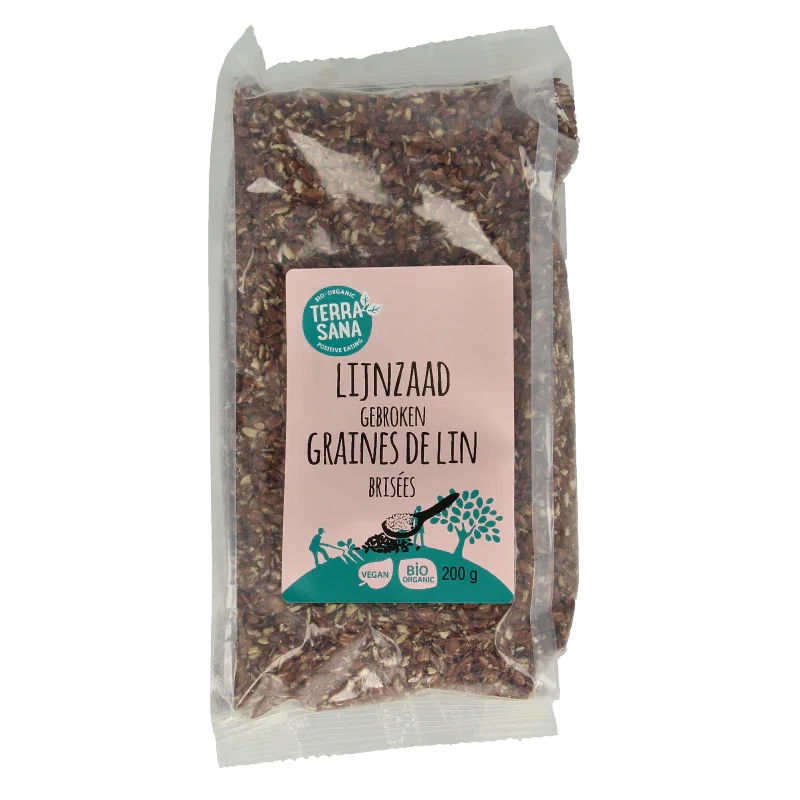 TerraSana Lijnzaad gebroken bio 200 Gram