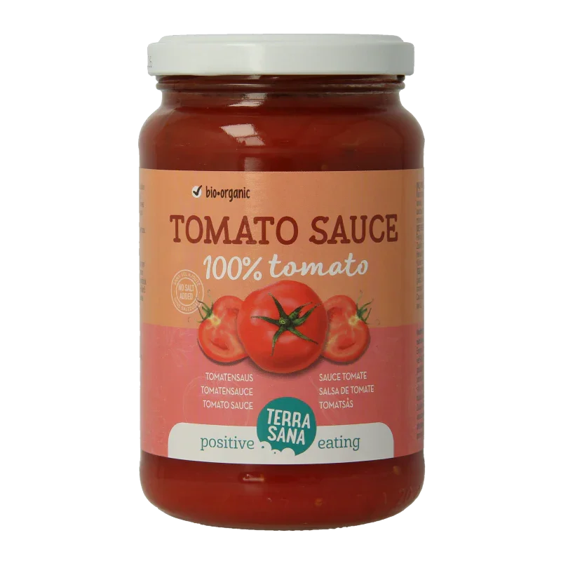 TerraSana Tomatensaus 100% tomaat bio 340 Gram