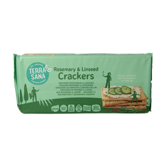 TerraSana Crackers rozemarijn & lijnzaad bio 250.00 Gram