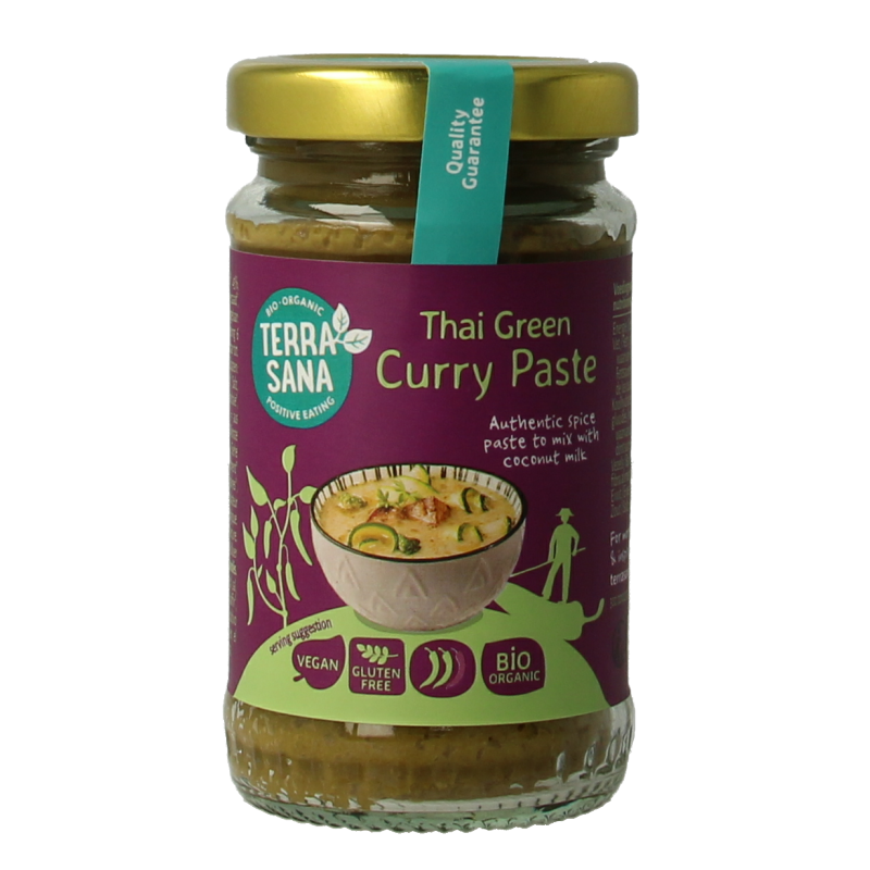 TerraSana Thaise groene currypasta bio 120.00 Gram