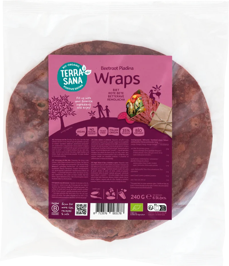 TerraSana Groentewrap biet bio 240 Gram