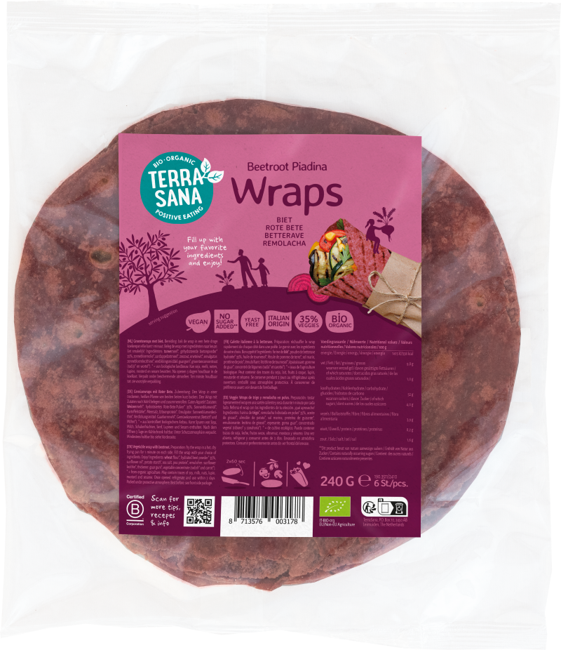 TerraSana Groentewrap biet bio 240.00 Gram