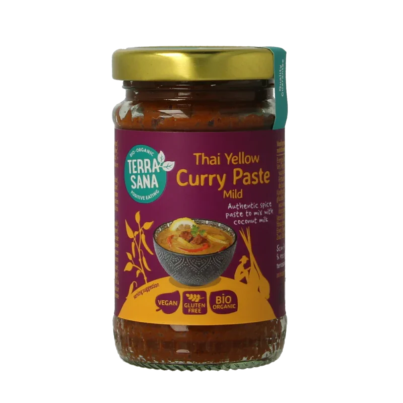 TerraSana Thaise gele curry pasta bio 120 Gram
