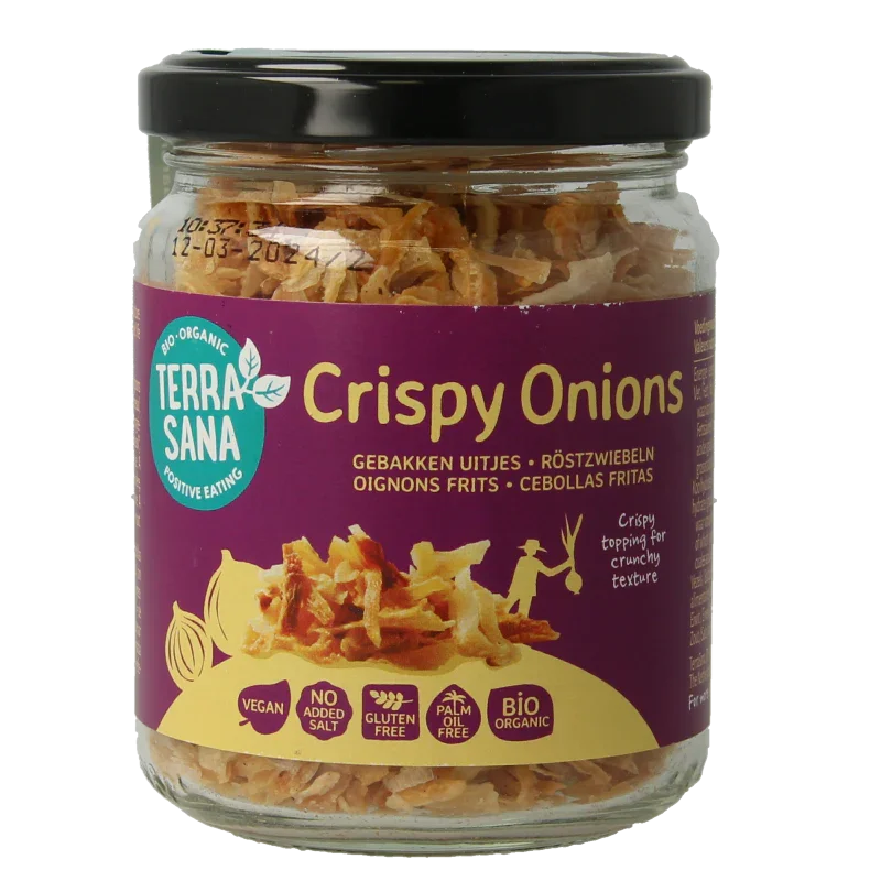 TerraSana Indonesische gebakken uitjes bio 75 Gram