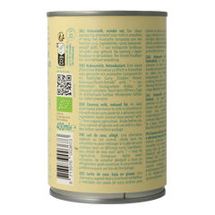 TerraSana Kokosmelk light 11% vet bio 400 Milliliter