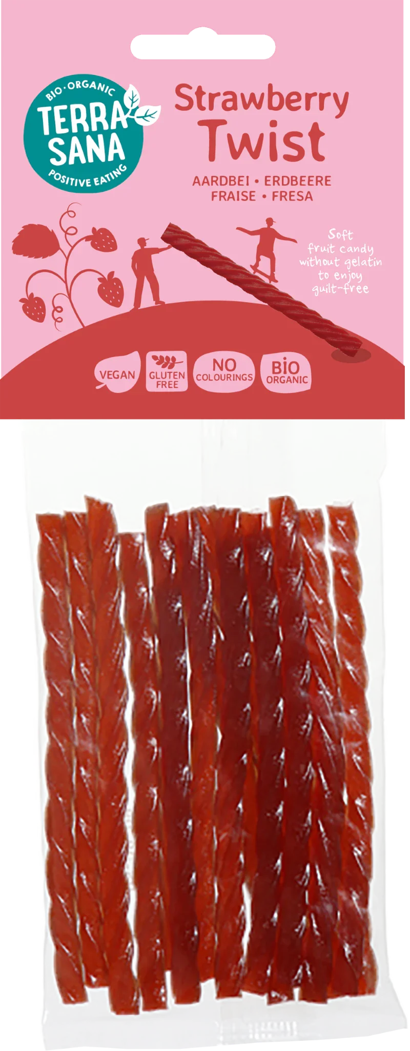 TerraSana Aardbei kabels twists bio 75 Gram