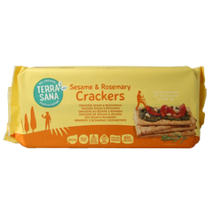 TerraSana Crackers sesam & rozemarijn bio 250 Gram