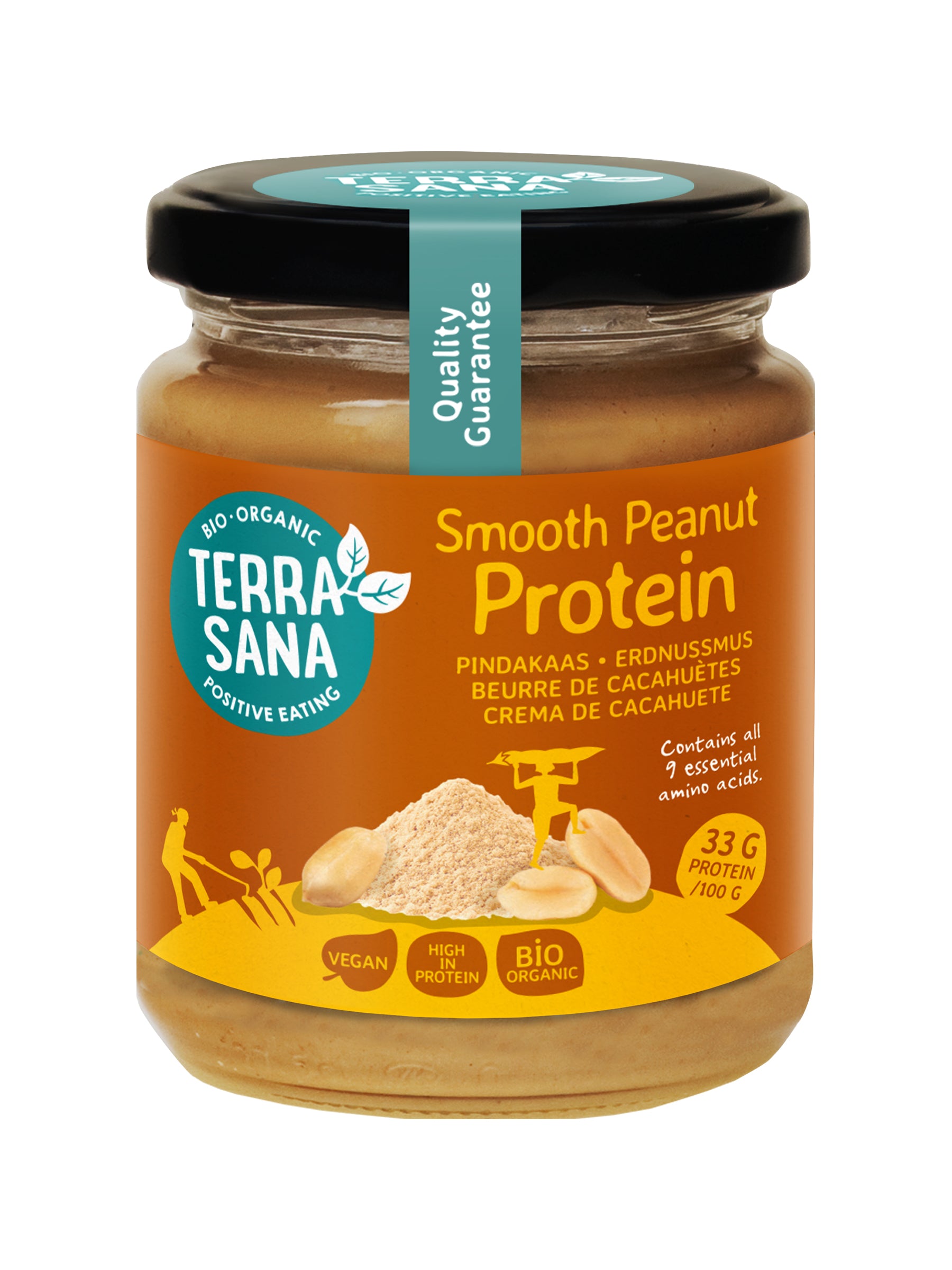 TerraSana Proteine pindakaas fijn bio 250.00 Gram