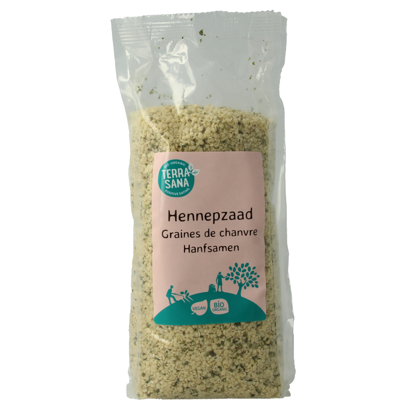 TerraSana RAW Hennepzaad gepeld bio 500.00 Gram