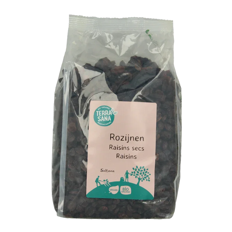 TerraSana RAW rozijnen sultana bio 1 Kilogram