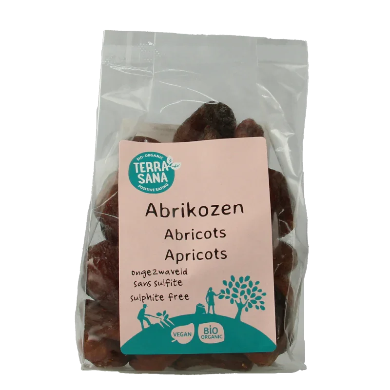 TerraSana RAW Abrikozen ongezwaveld bio 200 Gram
