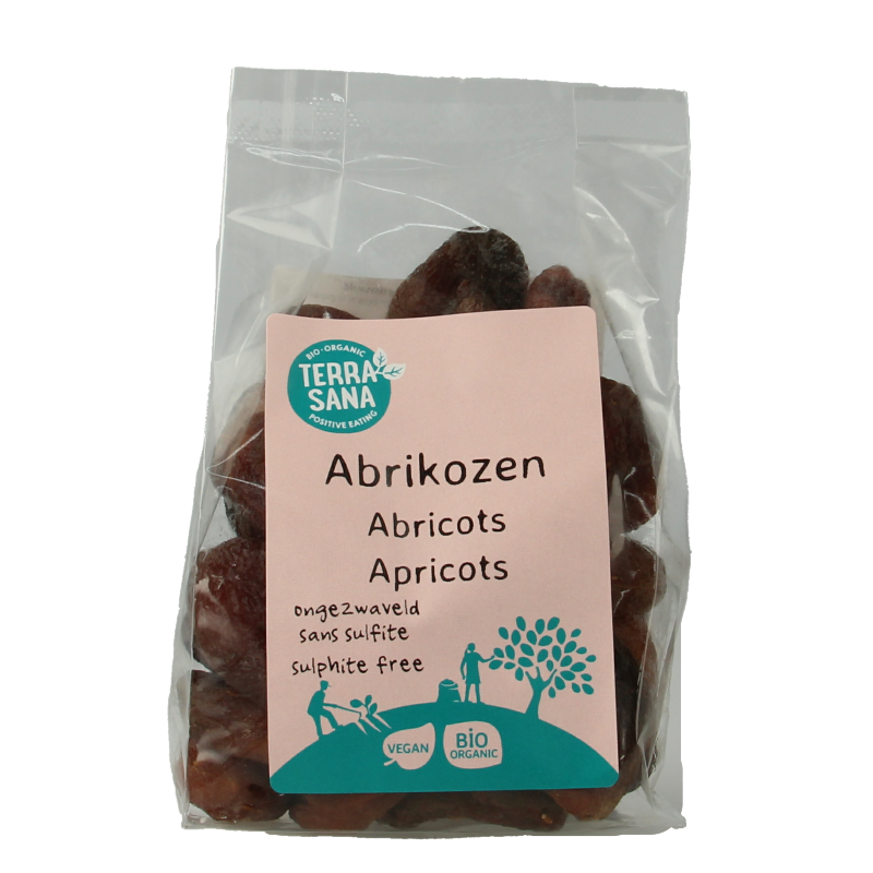 TerraSana RAW Abrikozen ongezwaveld bio 200 Gram