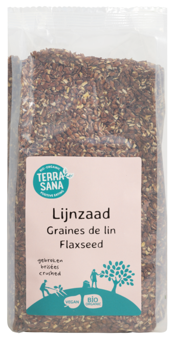 TerraSana RAW lijnzaad gebroken bio 400 Gram