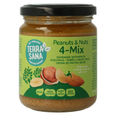 TerraSana 4 mix gemengde notenpasta zonder zout bio 250.00 Gram