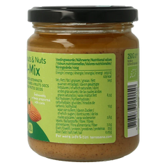 TerraSana 4 mix gemengde notenpasta zonder zout bio 250 Gram
