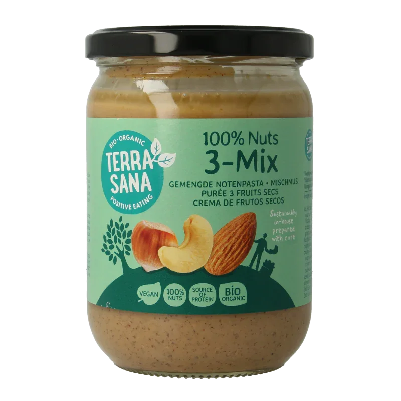 TerraSana 3 mix notenpasta zonder pinda bio 500 Gram